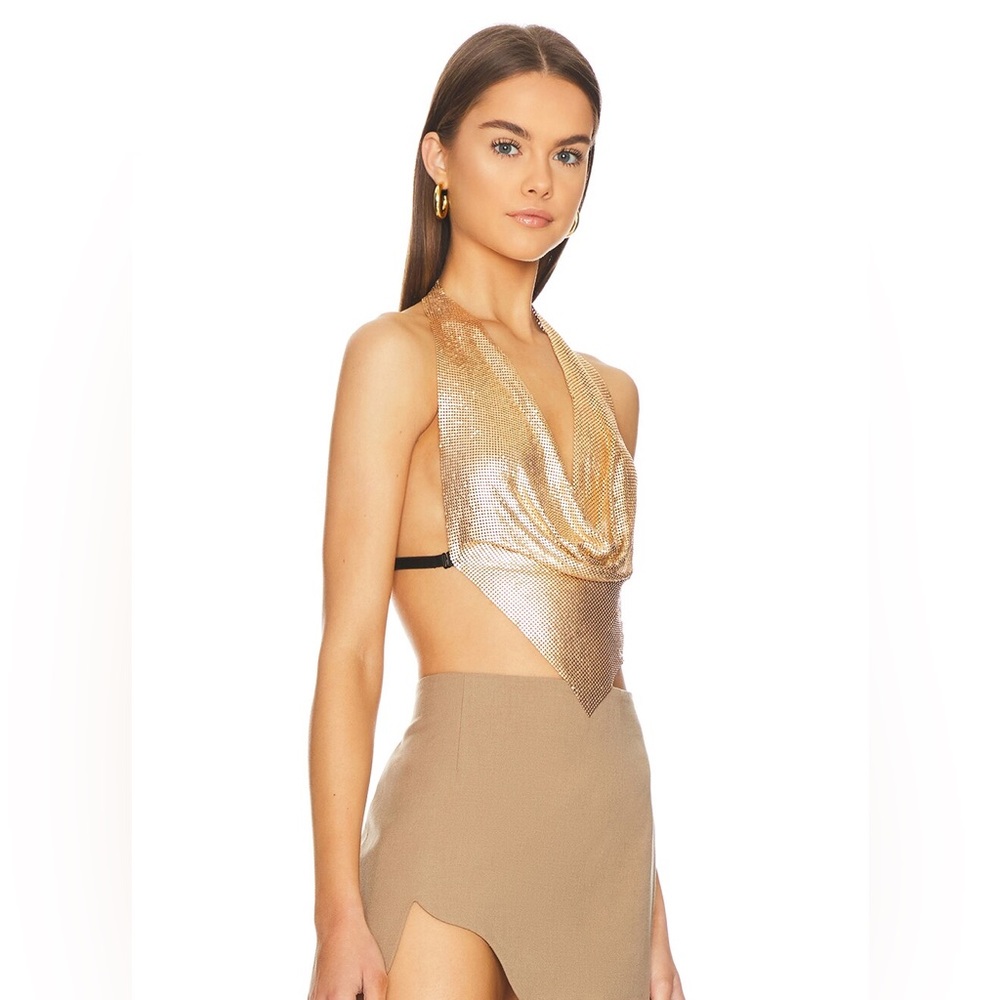 REVOLVE superdown caity drape neck top size small - Picture 4 of 10